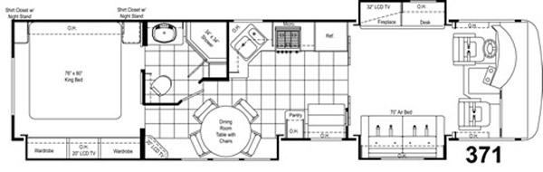 Damon Motorhome Challenger Floorplan